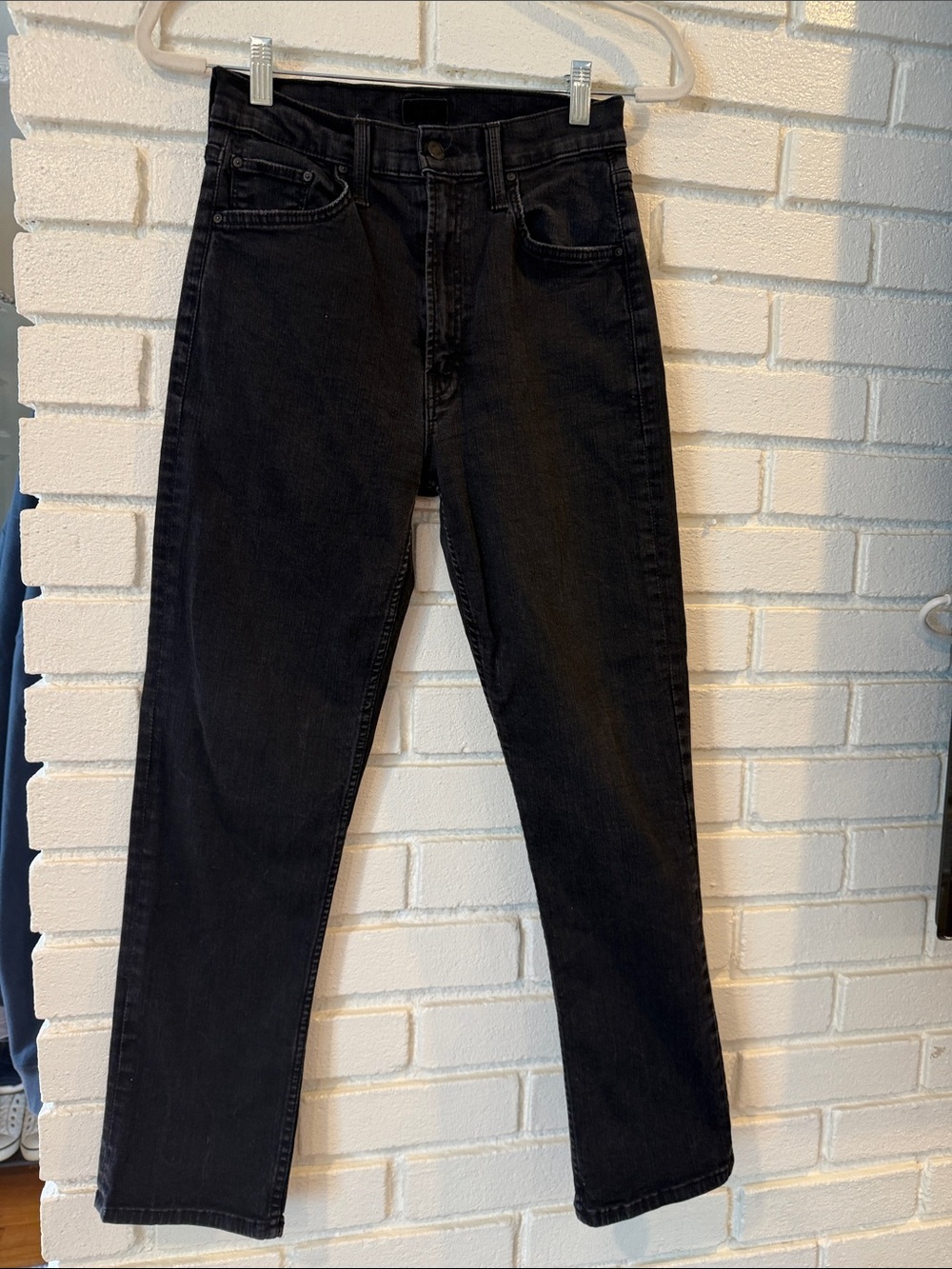 MOTHER Men's Slim Straight Black Jeans